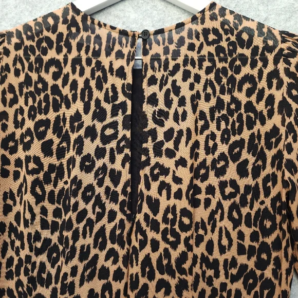 Reformation Gracie Tan and Black Leopard Print Mini Dress - Picture 5 of 10